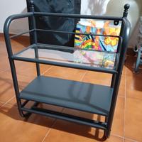 Scaffale nero da bagno