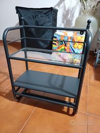 Scaffale nero da bagno