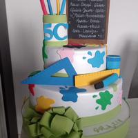 Torta finta fine anno scolastico