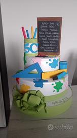 Torta finta fine anno scolastico