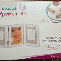 Portafoto 3 Cornici con Kit Impronte