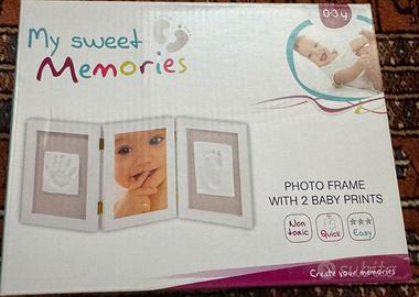 Portafoto 3 Cornici con Kit Impronte