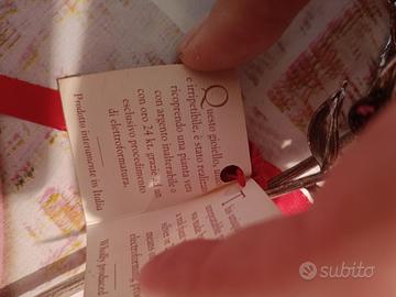 fiore naturale con bagno di argento e oro