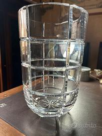 Vaso in cristallo al piombo tagliato Ceska anni 90