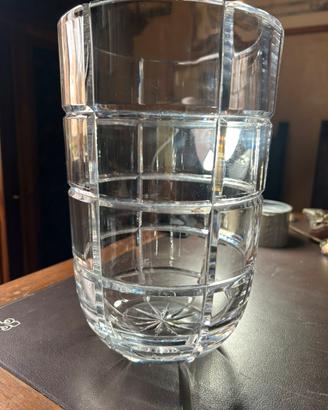 Vaso in cristallo al piombo tagliato Ceska anni 90
