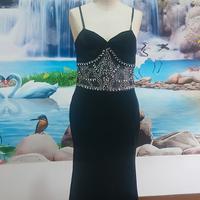 Vestito nero con strass