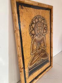 Batik con Buddha incorniciato 50x75 cm
