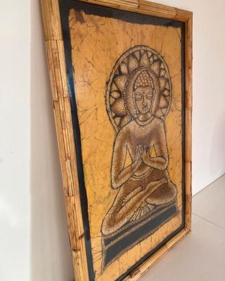 Batik con Buddha incorniciato 50x75 cm