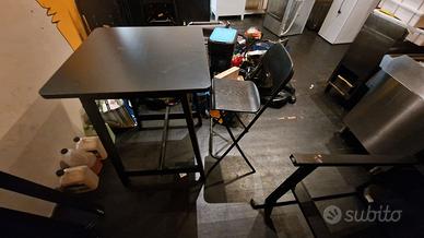 3 tavoli neri norraker ikea + 13 sgabell neri ikea