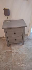 2 comodini ikea hemnes grigi