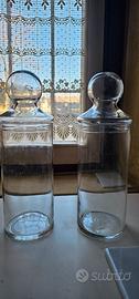 Vaso in vetro con coperchio in vetro