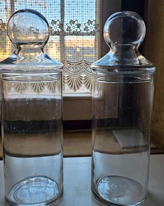 Vaso in vetro con coperchio in vetro