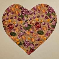 3 set tovagliette all'americana a forma di cuore 