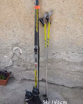 Set sci da fondo bambino Fischer (Sci 142 cm, racc