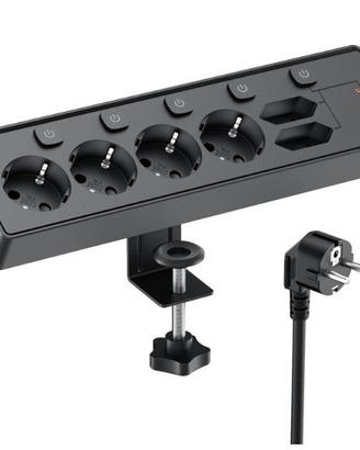 PD 30W Ciabatta Multipresa, 6 Prese di Corrente