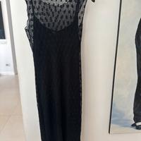 Vestito con giacchino in pizzo sartoriale nero