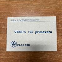 Libretto Uso E Manutenzione Vespa 125 primavera