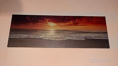 Quadro su tela, tramonto, mare