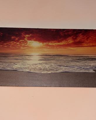 Quadro su tela, tramonto, mare