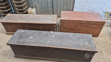 cassa pancha baule legno massello antico vintage 