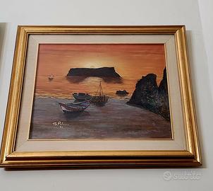 Dipinto Gennaro Patrone "L'isola di Dino"