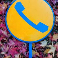 Insegna Telefonica SIP anni 70. Bifacciale 