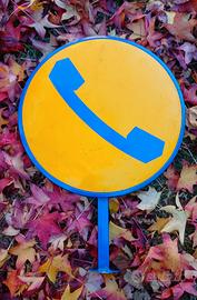 Insegna Telefonica SIP anni 70. Bifacciale 
