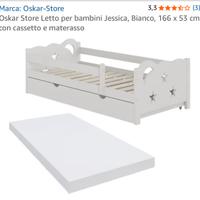 Lettino bambini come nuovo + materasso