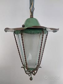 Lampada in ferro battuto anni '50