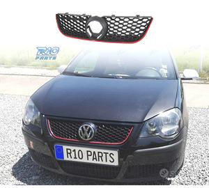 GRIGLIA VOLKSWAGEN VW POLO 05-09 LOOK GTI NERO ROS