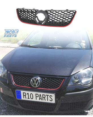 GRIGLIA VOLKSWAGEN VW POLO 05-09 LOOK GTI NERO ROS