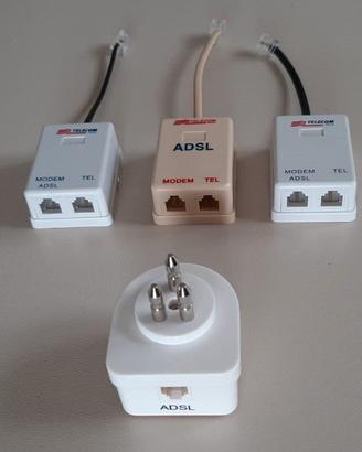 3 Filtri ADSL RJ11 + 1 filtro ADSL tripolare