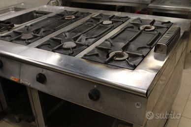 Cucina gas 6 fuochi per ristorante