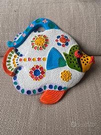 Pesce decorativo ceramica artistica spagnola