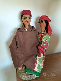 Coppia di modellini bamboline vintage 