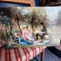 grande dipinto olio su tavola giovanni dominech 