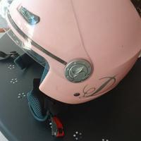 casco per moto  da donna di colore rosa