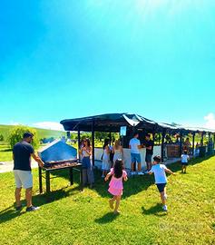 Giardino privato con gazebo e barbecue-Certaldo