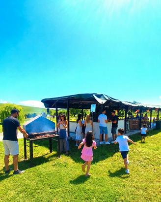 Giardino privato con gazebo e barbecue-Certaldo