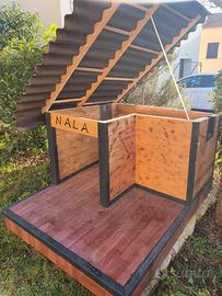 Cuccia coibentata da giardino apribile