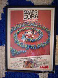 Pubblicità vintage Amaro Cora originale anni 70