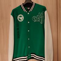 giacca varsity gola verde bianco 