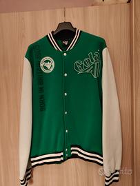 giacca varsity gola verde bianco 