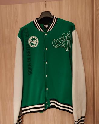 giacca varsity gola verde bianco 