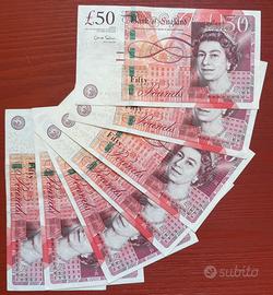 Regno Unito 🇬🇧 6 banconote 50 sterline Elisabetta