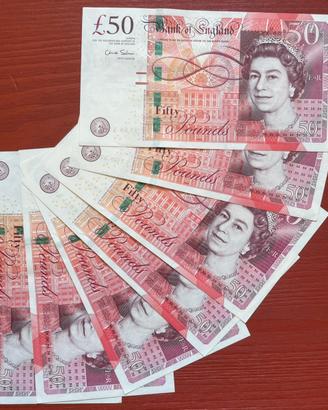 Regno Unito 🇬🇧 6 banconote 50 sterline Elisabetta