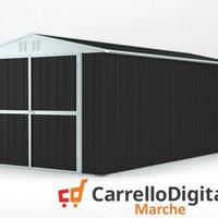 Box garage auto in Acciaio 327x611cm 19mq nero