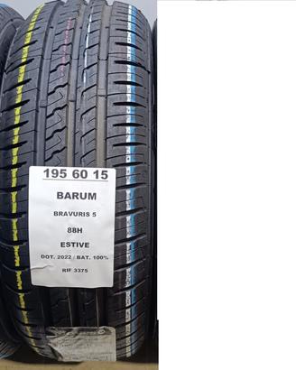 2 GOMME 195 60 15 BARUM 100% RIF3375