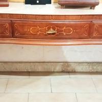 CONSOLLE ANTICA IN LEGNO INTARSIATO