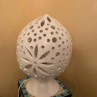 LAMPADA CERAMICA D'ANIELLO SU TAVOLO COLONNA